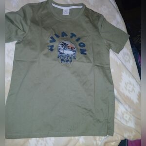 New With Tags-Z V X Aviation Mens T-Shirt - Green